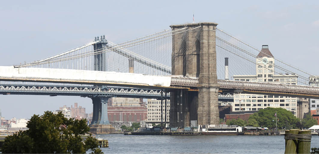 Brooklyn Bridge in New York City.