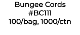 Bungee Cords #BC111 100/bag, 1000/ctn
